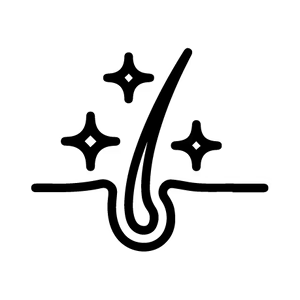 Black and white icon of a teardrop