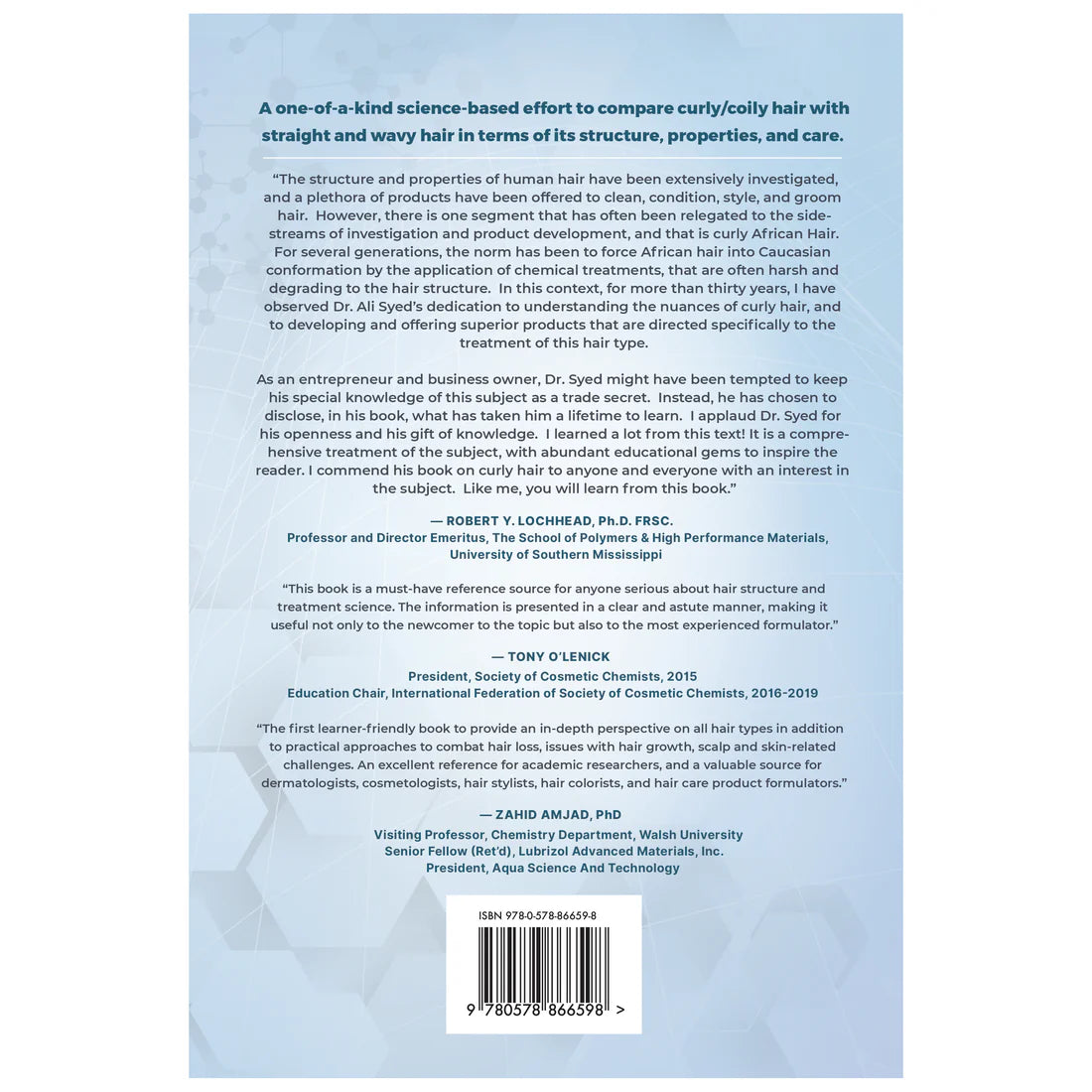 dr syed curly hair book back