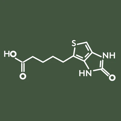 Chemical molecule structure diagram on a green background