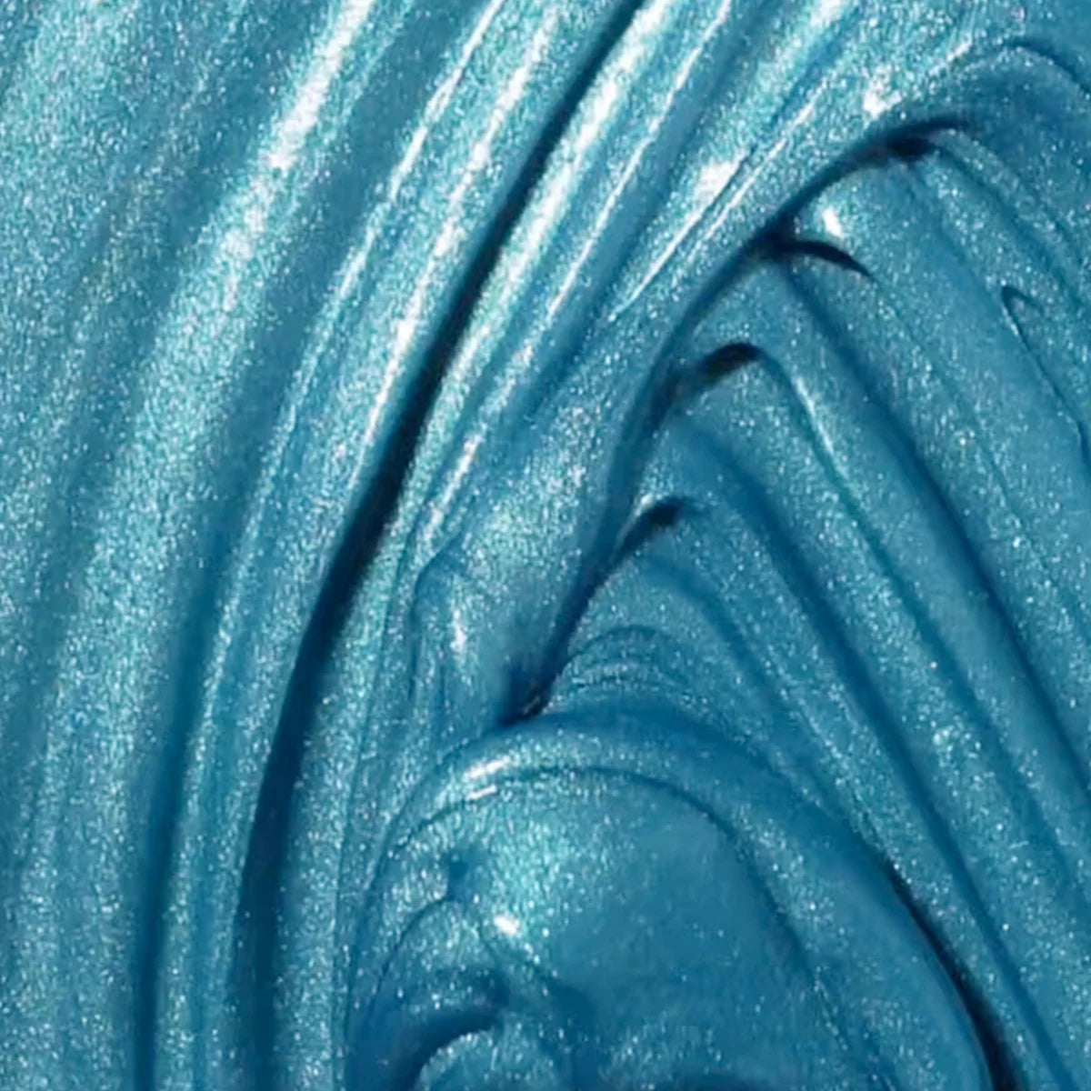 Close-up of blue, glossy, textured material