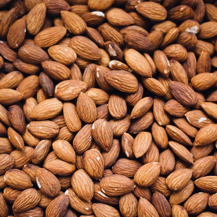 Close-up of a pile of almonds