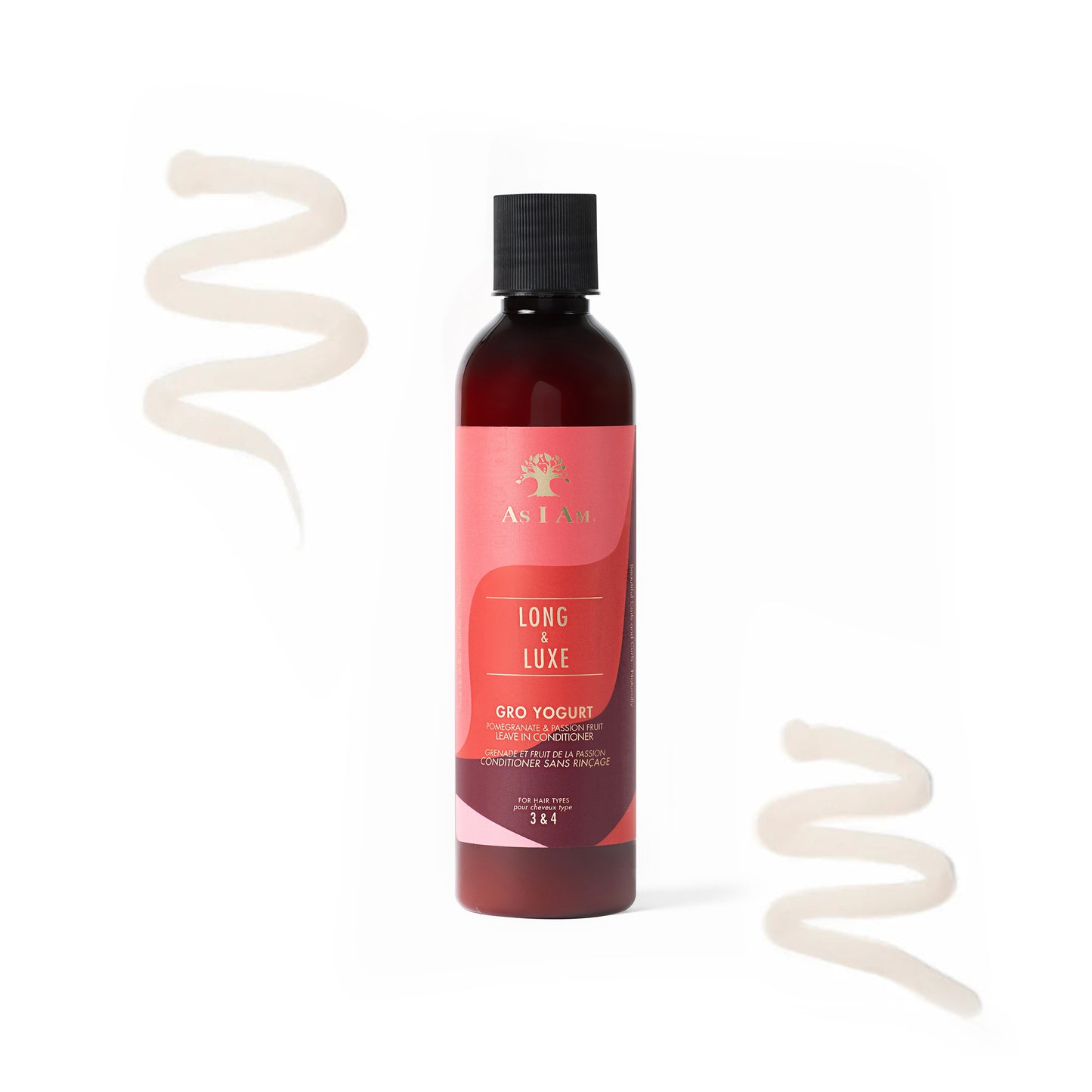 long and luxe product image white background