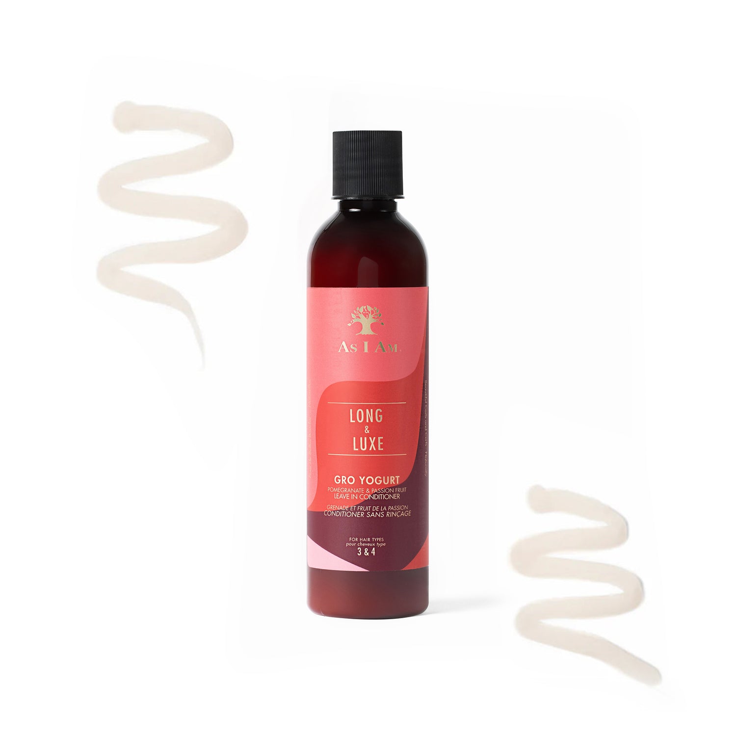 long and luxe product image white background