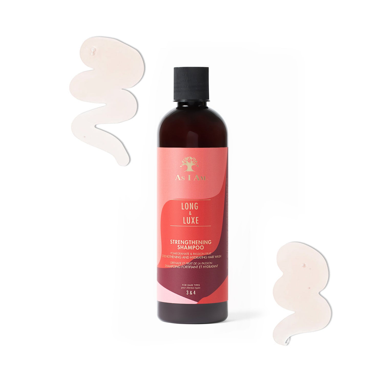 long and luxe product image white background